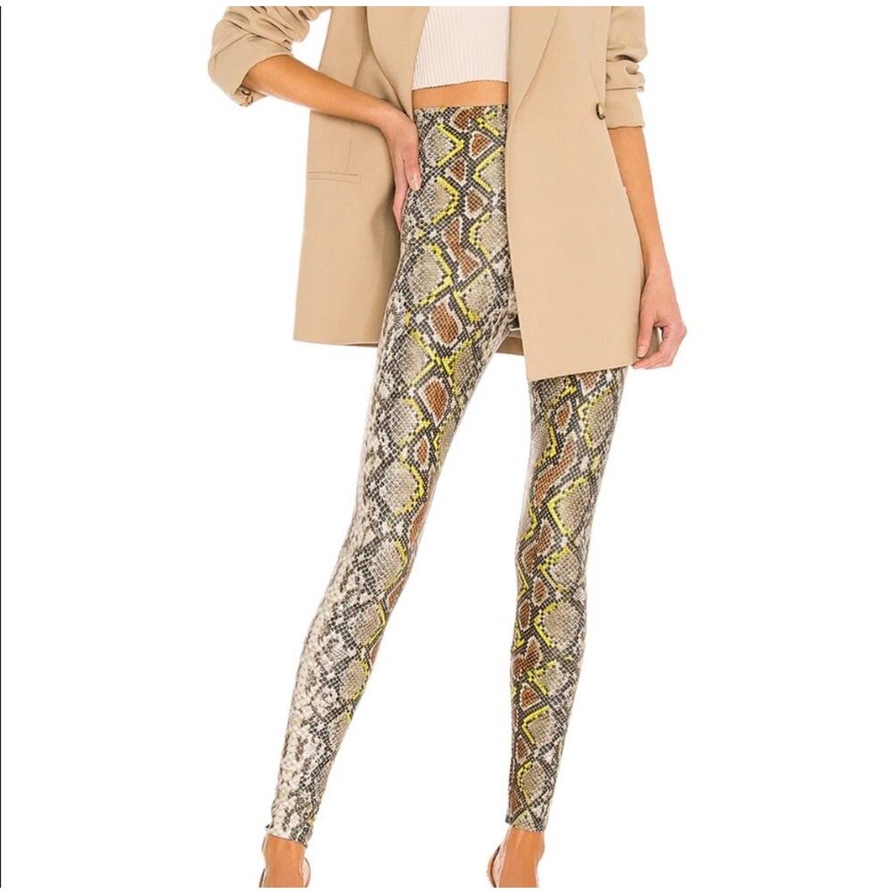 Commando Control Neon Snake Faux Leather Animal Legging NWT size XS
